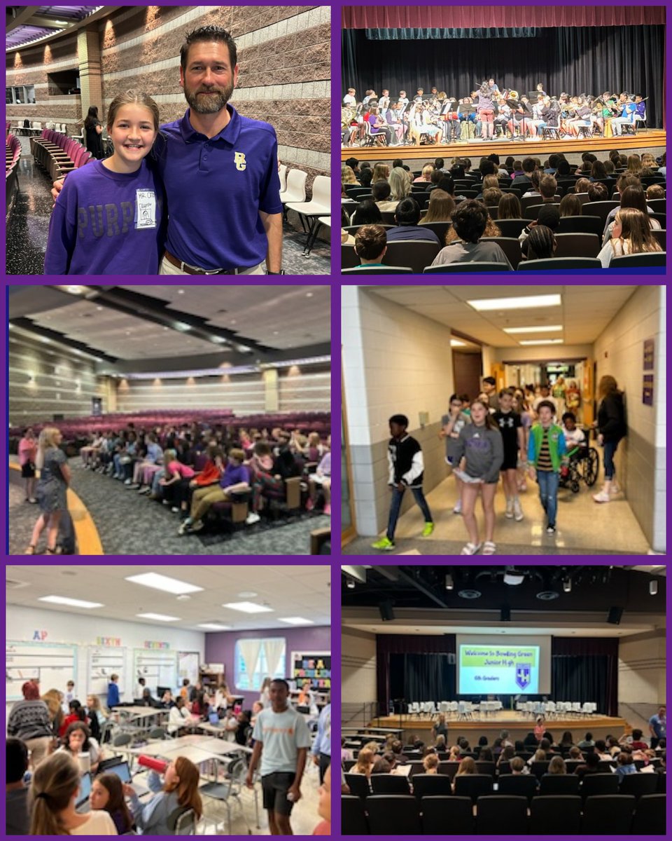 Our incoming 6th graders from @PotterGrayPride & @McNeillAdmirals stopped by today and spent time touring, asking questions, and meeting their future teachers. Our current 6th grade @BGJHSBands students also provided our guests with an amazing performance.