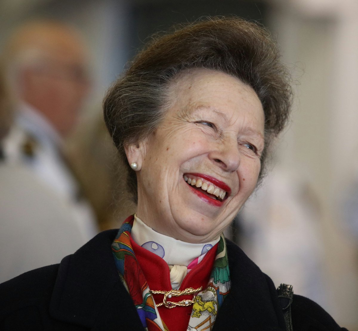 Today, HRH The Princess Royal exuded jubilance as she engaged with volunteers from the National Coastwatch Institute. #RoyalFamily #PrincessAnne #PrincessRoyal