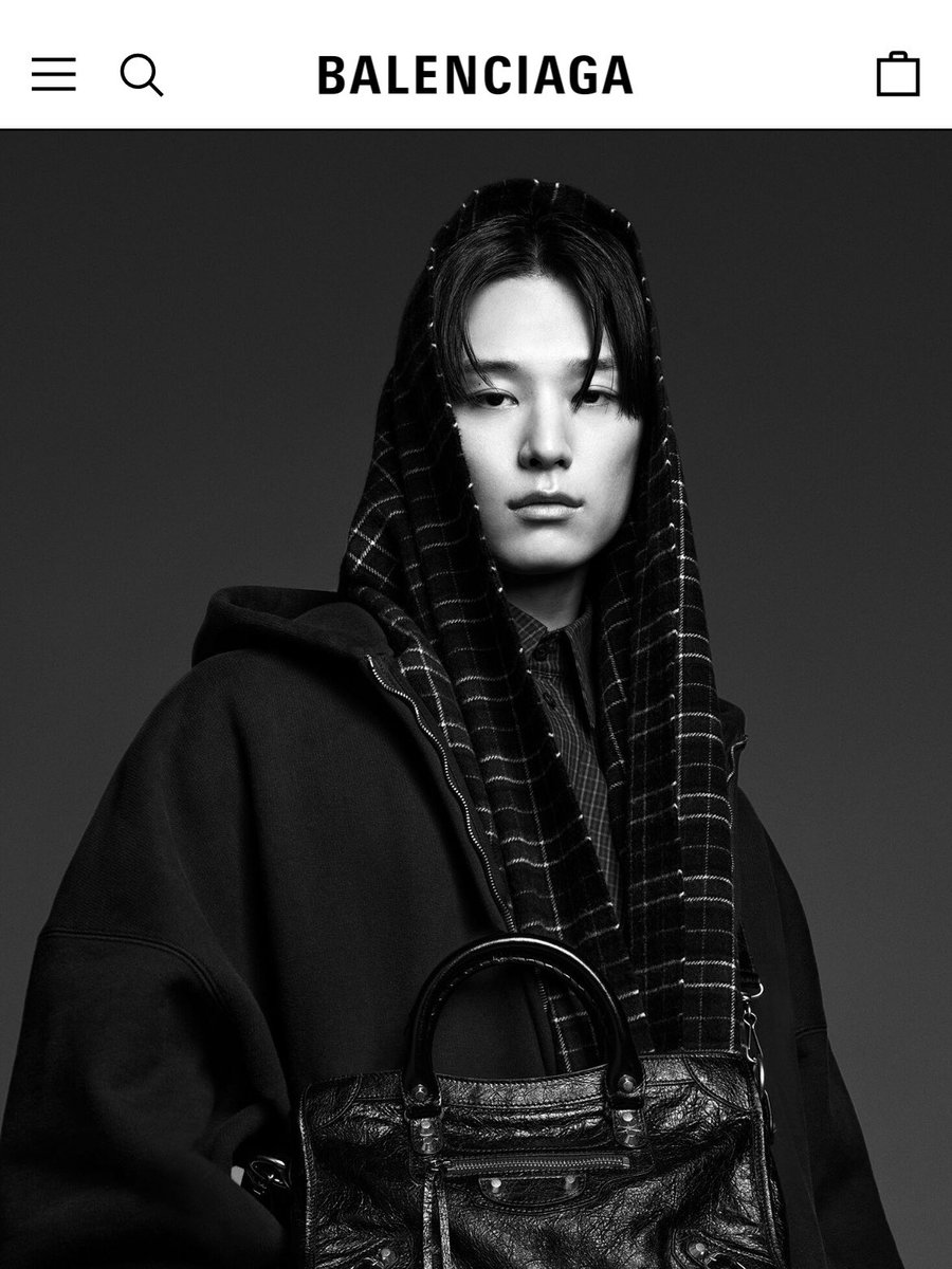 juyeon on balenciaga's official website for the le city bag global campaign 🖤 #주연 #더보이즈