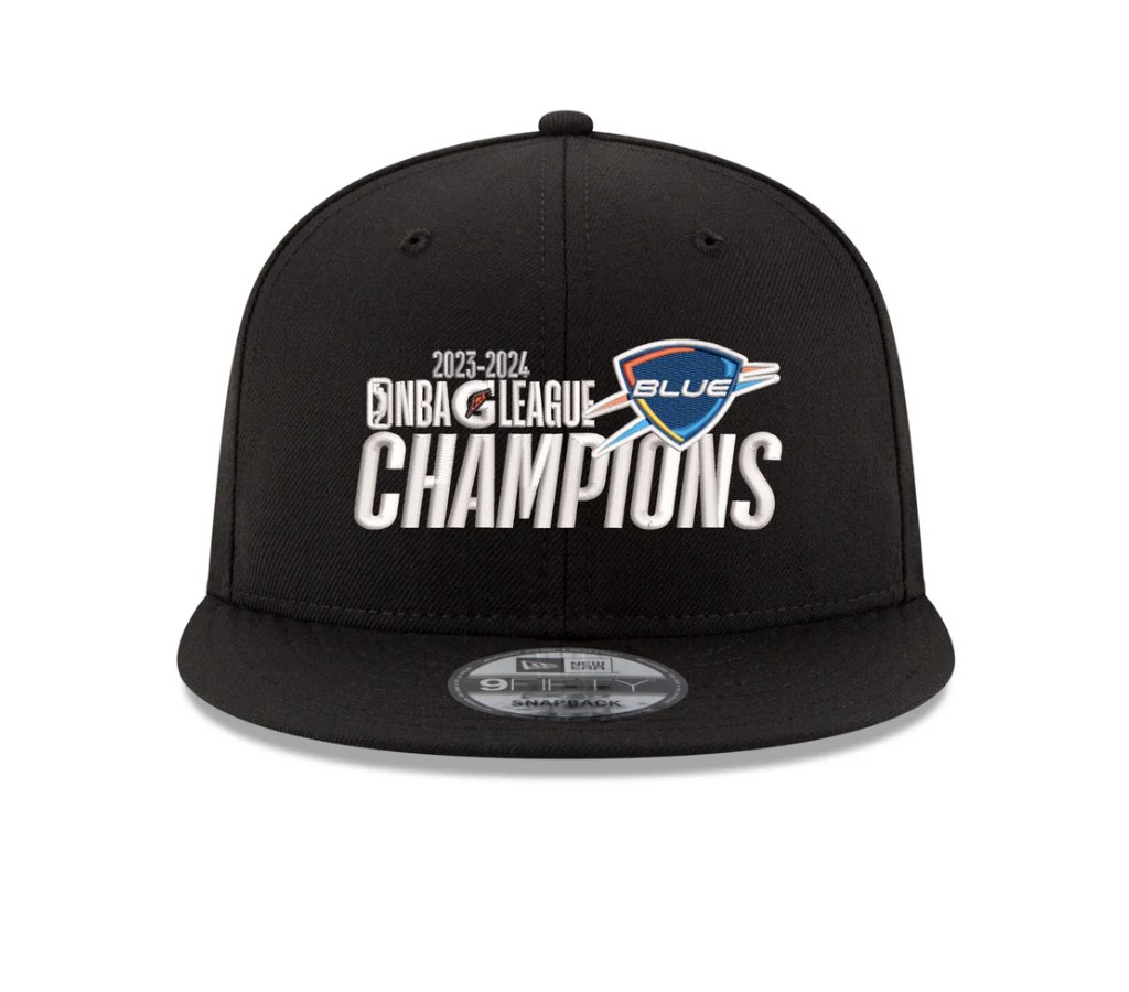 Rep your OKC Blue with @nbagleague Champs gear! 😎 Get your gear today: bit.ly/4aAXgBk (orders scheduled to ship on or around 4/22)