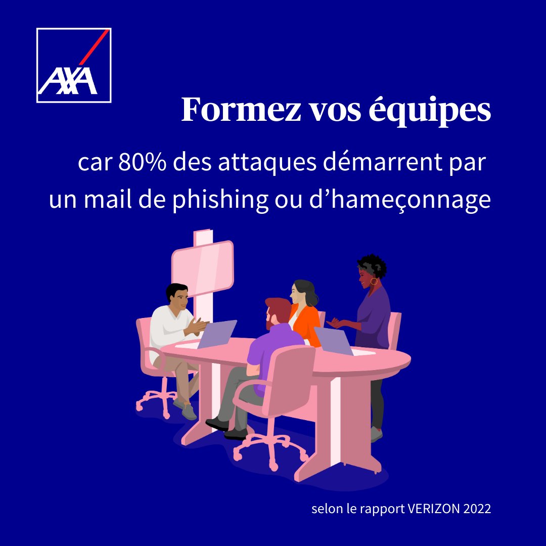 AXAFrance's tweet photo. À l'approche d'événements sportifs internationaux, le risque de cyberattaques augmente. 🌍🖥️

🛡️ Adoptez dès maintenant les bonnes pratiques de sécurité pour protéger votre entreprise.

#prevention #cyber