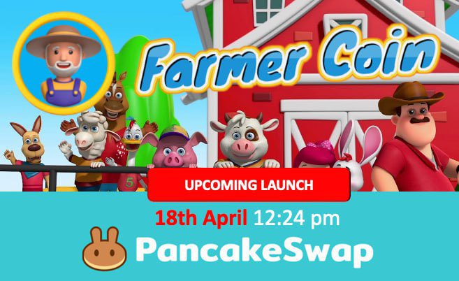 🚀 $FARM PancakeSwap launch
> > 18th April  ⏰ 12:24 pm utc

👉 Swap Link: pancakeswap.finance/swap?outputCur…

☄️DIGITAL ADV EVERYWHERE (Dextools, Bscscan, Coingecko, Dexscreener etc)
⭐Exclusive partnership with <a href="/MelegaExchange/">Melega Exchange</a> 

✅ Community Driven
✅ Fully Audited
✅ DOXXED

#FARM