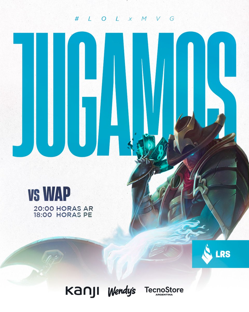 Vamooo, vamo Malvinas, que esta noche tenemos que ganaar 🎶 🏆 #LRS ⏰ 20hs 🇦🇷 18hs 🇵🇪 🆚 @WAPEsports 📺 twitch.tv/lvpsur #VamosMalvinas