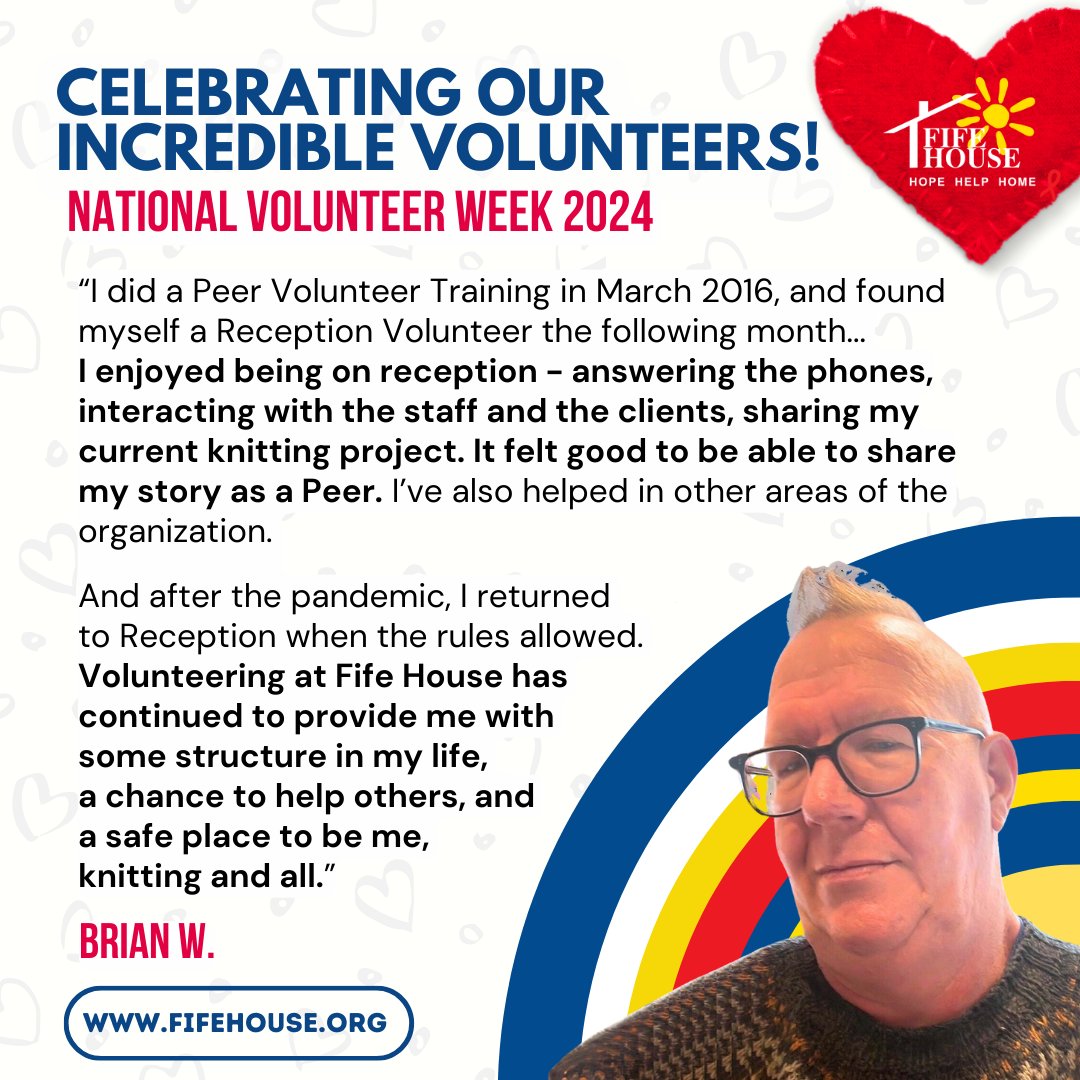 We continue to celebrate #NationalVolunteerWeek 2024 by paying tribute to our amazing volunteers! Today we highlight a long-standing volunteer, Brian. His is the first face or voice that many see or hear when they visit or call us. Thank you Brian for all that you do! ❤️#NVW