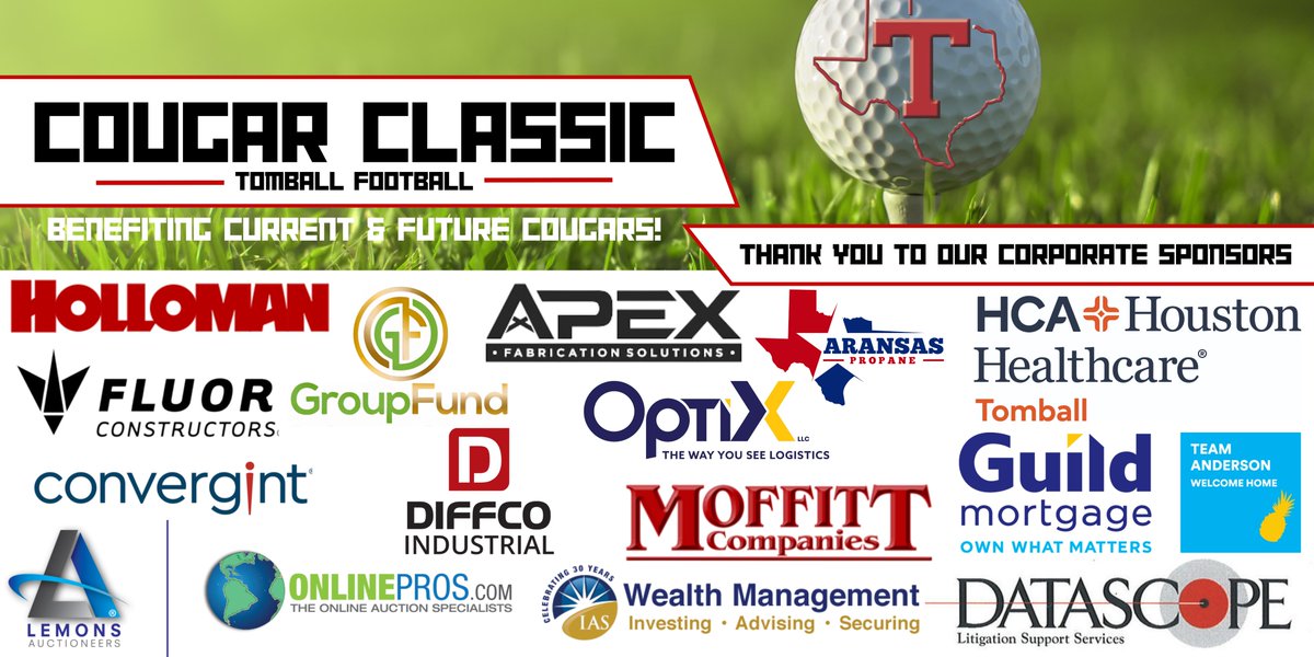 Just over 1 week away! HUGE thank you to our Corporate Sponsors of the INAUGURAL COUGAR CLASSIC!