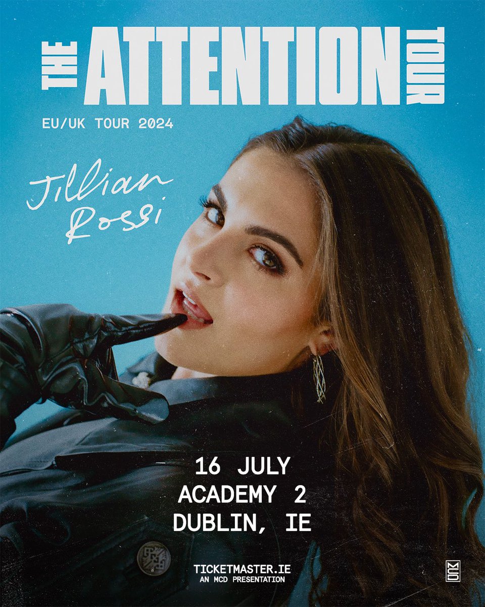 NEW SHOW // Rising pop artist @jillianxrossi announces a headline Dublin show for July 16th at The Academy Tickets on sale Friday at 9am from @TicketmasterIre