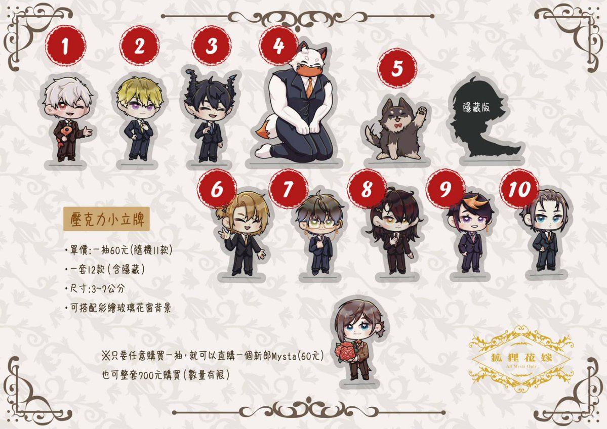 allfox0615's tweet image. ☀️抽獎活動☀️
參加方法：
1️⃣追蹤狐狸花嫁活動帳號
2️⃣在此篇推文底下留言我們小立牌角色當中，你心目中的新郎是幾號❣️
3️⃣轉發引用內的預購推文

我們就會從留言者中抽出２位得獎者
獎品：花嫁立牌１個
活動期間：即日起至4/26  23:00截止
得獎者將於4/30公布
x.com/allfox0615/sta…
#狐狸花嫁