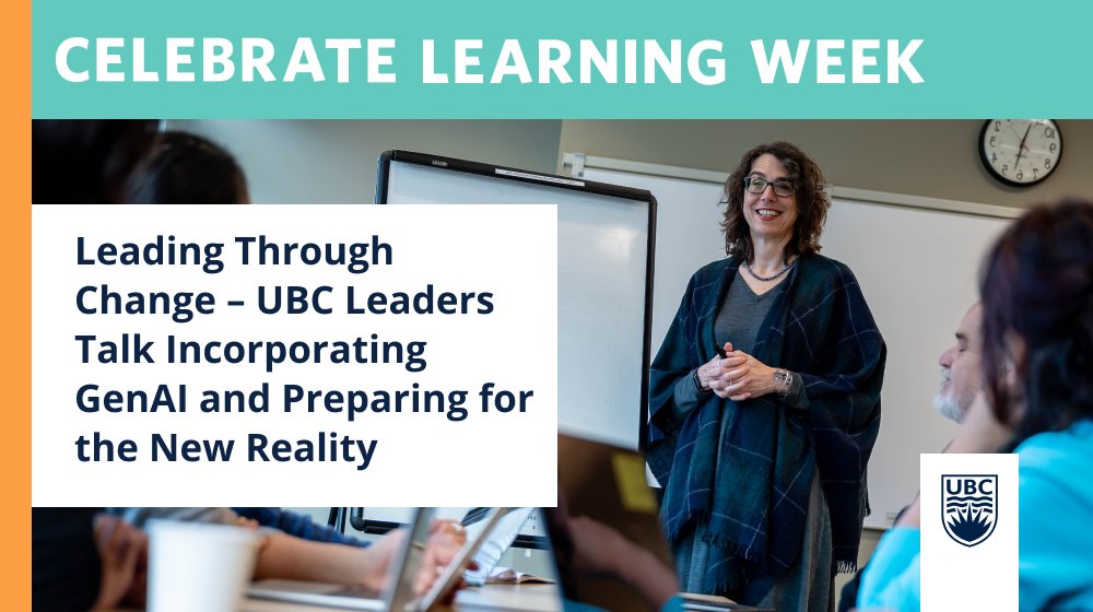 Join us as UBC leaders in teaching and learning, technology, and academic integrity, look back at how they navigated the sudden shift in how we work, learn, and teach, and discuss what is next to come. May 9 | 1–2:30 pm | Online Register bit.ly/3VUj0Dw