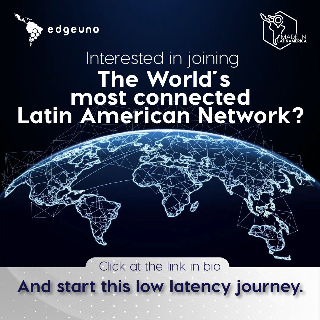 Get ready for some next-level internet journey with EdgeUno! 🚀 We're all about making sure you have the best experience possible. Our network is constantly growing and improving, to the point where we are now the most connected LATAM network. 🌎💪🏻 Click the link and let our…