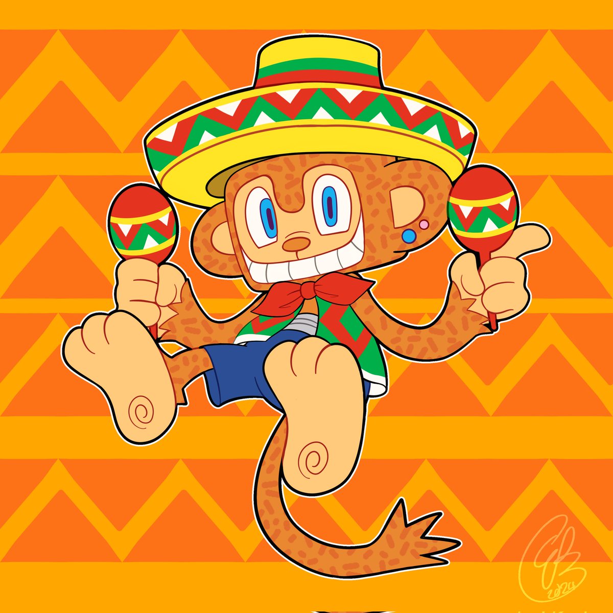 ArtistHeartly's tweet image. Amigo 🐵🎵✨️
#sambadeamigo #SEGAFanArt #sega