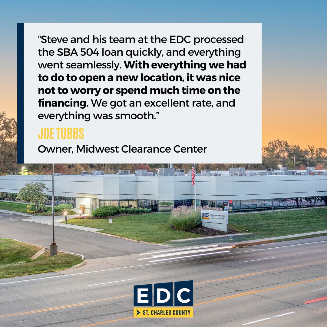 It was a pleasure to help Joe Tubbs finance the Wright City location of Midwest Clearance Center with a #SBA504 loan! Our team consistently delivers on all fronts: ✅ Great rate ✅ Fast turnaround ✅ Seamless process There's more in our latest e-blast: ow.ly/GX1z50Rhkfi