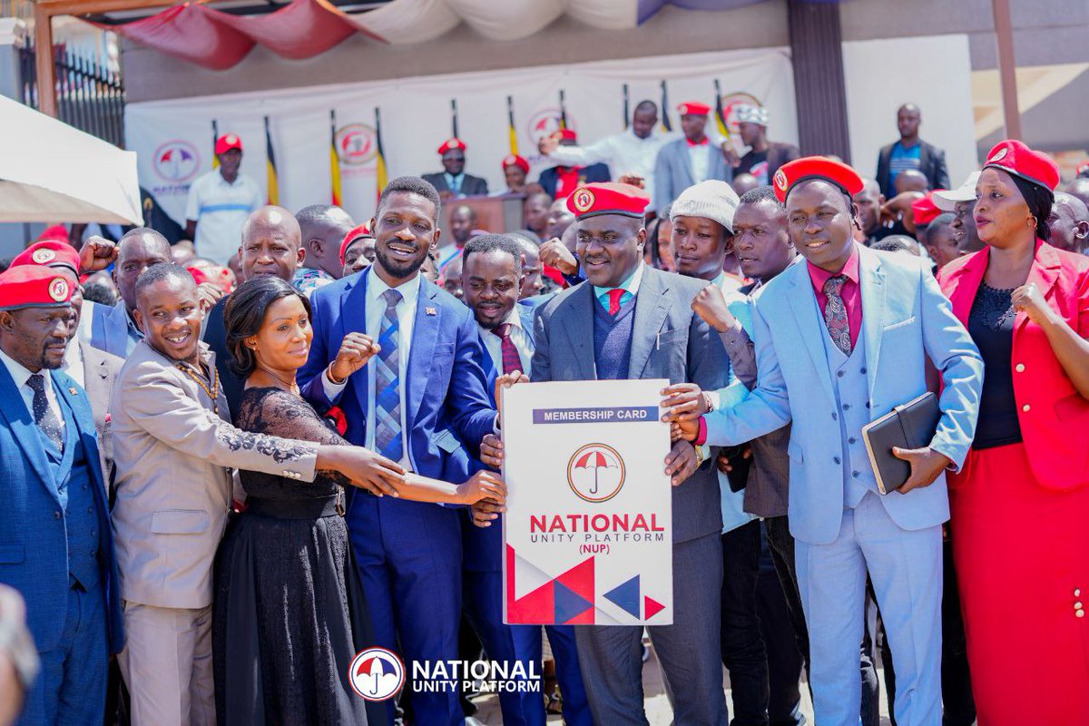 At our headquarters today, we welcomed into @NUP_Ug hundreds of new members coming from the four regions of Uganda. In my message to them, I reminded the new members that they have joined not just another political party but, rather, a movement on a mission to freedom. This is a