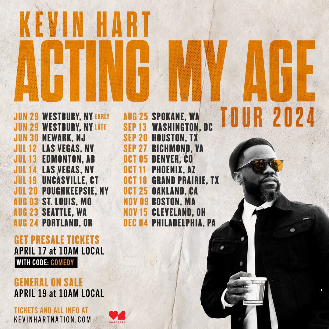 Go to KevinHartnation.com and get your tickets NOOOOWWWW!!!!!! Lets goooooooooooo