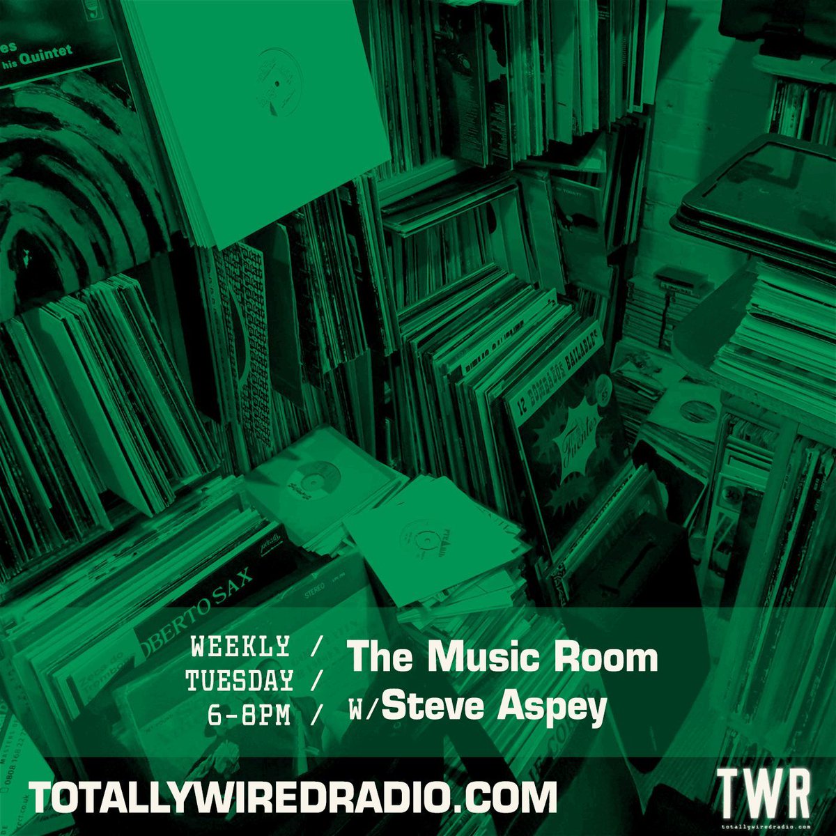 The Music Room #live w/ Steve Aspey #startingsoon on #TotallyWiredRadio Listen @ Link in bio. - #MusicIsLife #London - #World #Global #Jazz #Soul #Funk