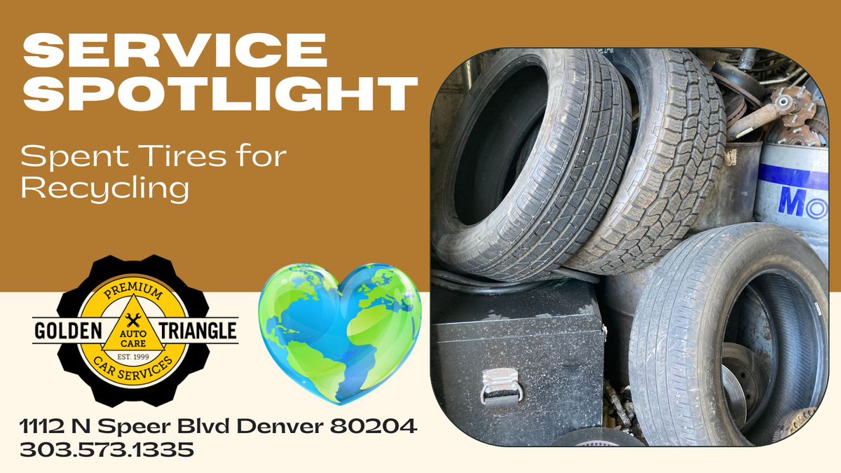 Repurposing spent tires is so smart! Chopped up rubber becomes high school athletic fields, tennis courts, landscaping mulch, and even shoes & clothing! We pay Colorado Tire & Recycle to haul these off to enjoy a second life.
.
.
.
#recycling #earthday #oldtires #denverautoshop