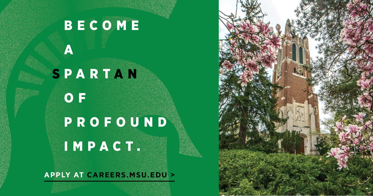 New jobs are live on the Careers @ MSU website! Find opportunities @MSUNatSci, @MSU_SocSci, @MSUMD and more: careers.msu.edu/en-us/listing/