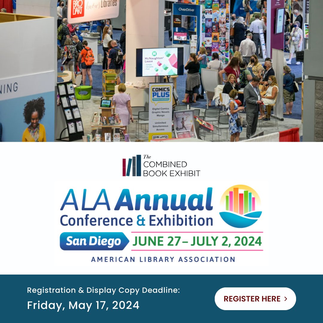 Book lovers, mark your calendars!📚 Don't miss the 2024 American Library Association Annual Conference, a celebration of literature and the joy of reading. 🗓️ June 27 - July 2, 2024 in San Diego, CA. Register by May 17, 2024: ow.ly/fu0F50RgpaZ

#ALAConference2024 #BookEvent