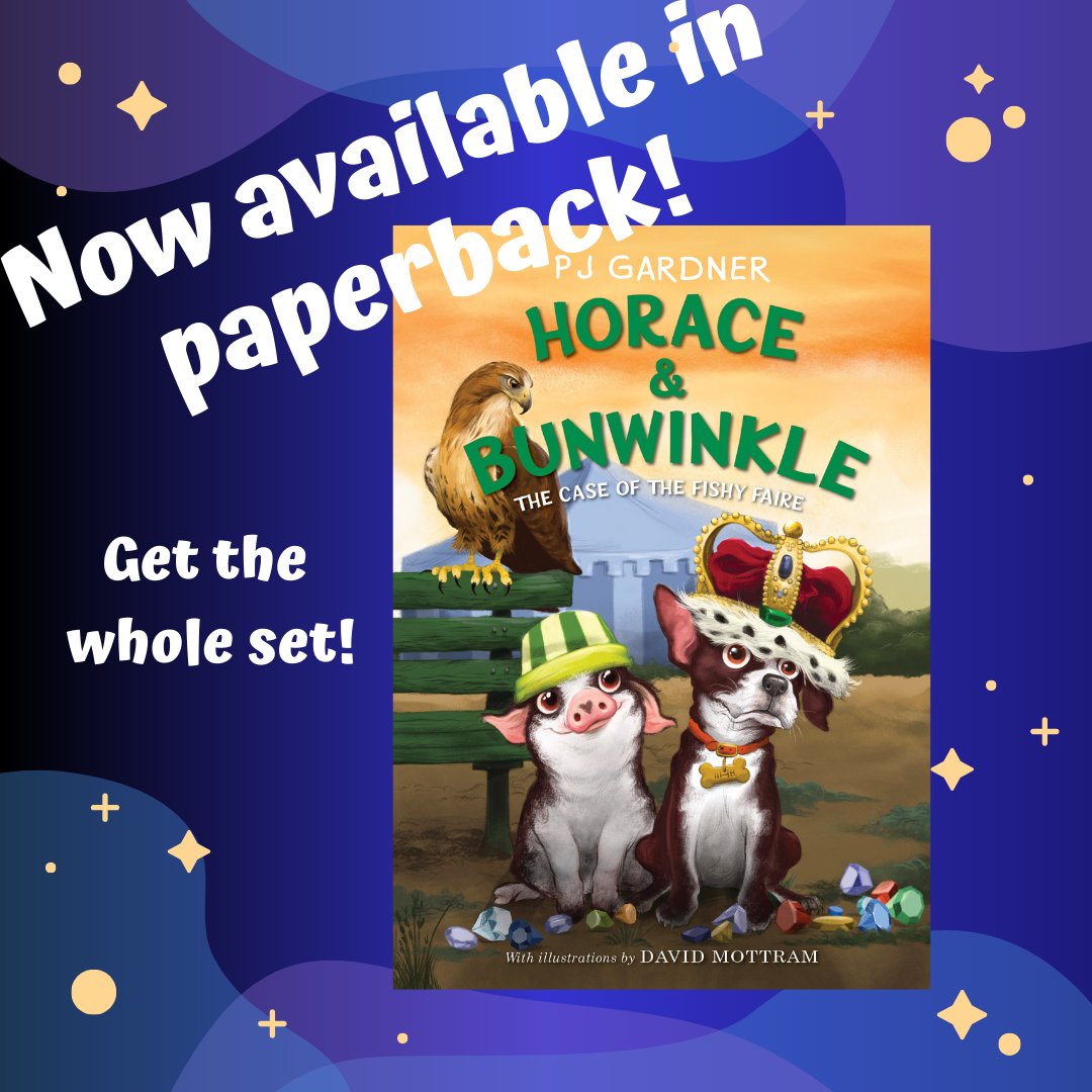 HORACE & BUNWINKLE: THE CASE OF THE FISHY FAIRE is now available in paperback! Get the whole series for your #reluctantreader today! #teachertwitter #librarians