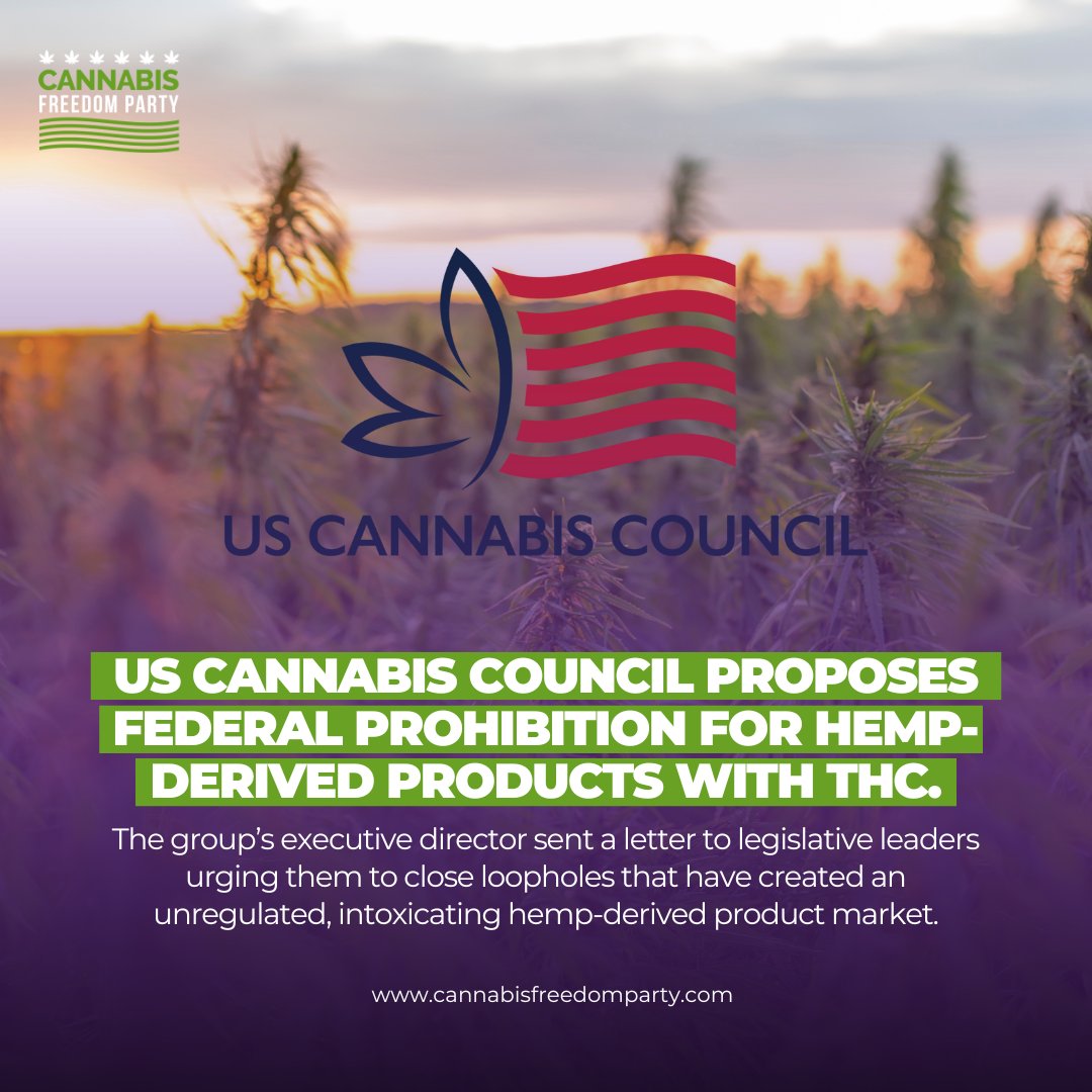 The US Cannabis Council is calling for a federal ban on THC-containing hemp products. They also want the FDA to regulate non-intoxicating hemp consumer products. 

📌 CFP needs your help to Volunteer, Donate &amp; Be Heard on legalization.
goodchange.app/donate/cannabi…