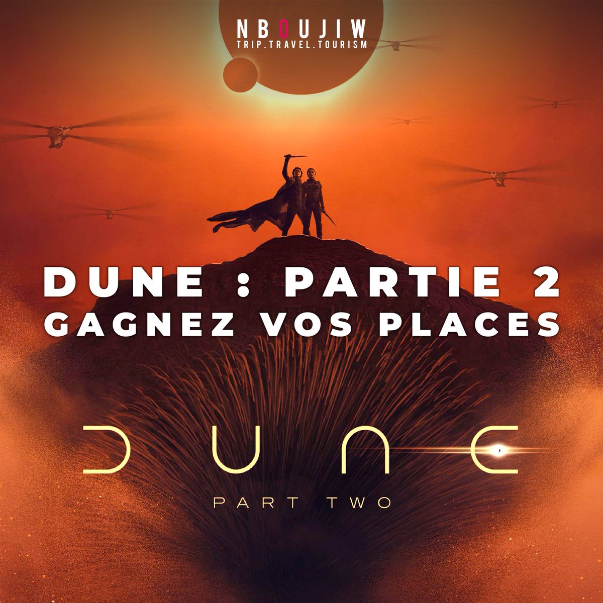 nboujiw's tweet photo. Gagnez 2 tickets  pour voir DUNE ce samedi à 20h40 au TMV CINÉMAS à Alger !

 Tirage jeudi à 20h00 !
 
* 5 gagnants sur Instagram et 5 sur Facebook !
#dune #sortiecinema #Algerie https://t.co/Y7oxsZdPOZ