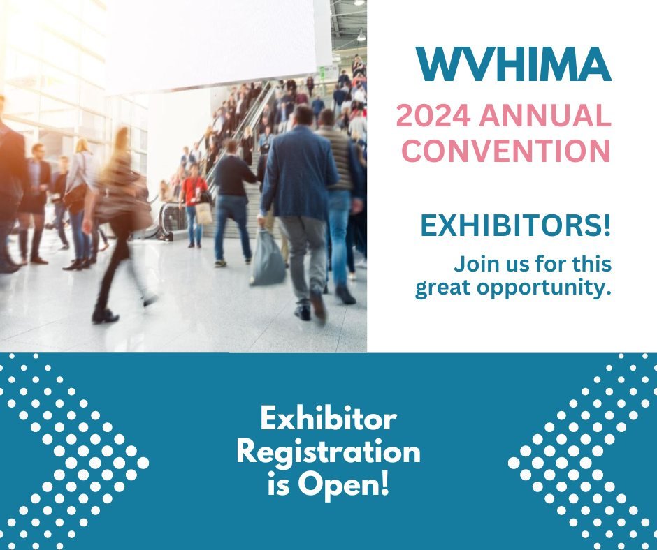 wvhima's tweet photo. EXHIBITORS - 2024 WVHIMA Annual Convention – Register to Exhibit Today! Get all the details at https://t.co/XowlPyc4rR.
#WVHIMA https://t.co/qjUNVkKGaB