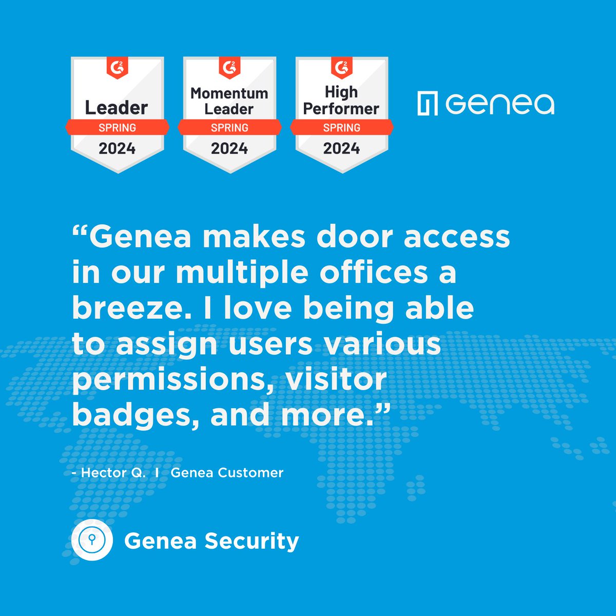 Explore the benefits of Genea Security. 
Find out how we helped a Fortune 50 Company with 142 locations and 180,000 users migrate to a cloud-based access control system, built on non-proprietary hardware. #geneasecurity #cloudbased #accesscontrol hubs.la/Q02t1C-_0