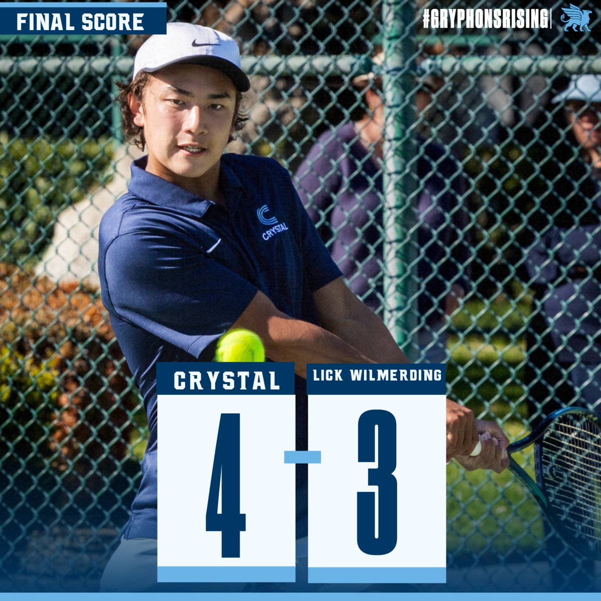 Crystal traveled to Lick Wilmerding and won 4-3 yesterday! #GryphonsRising
