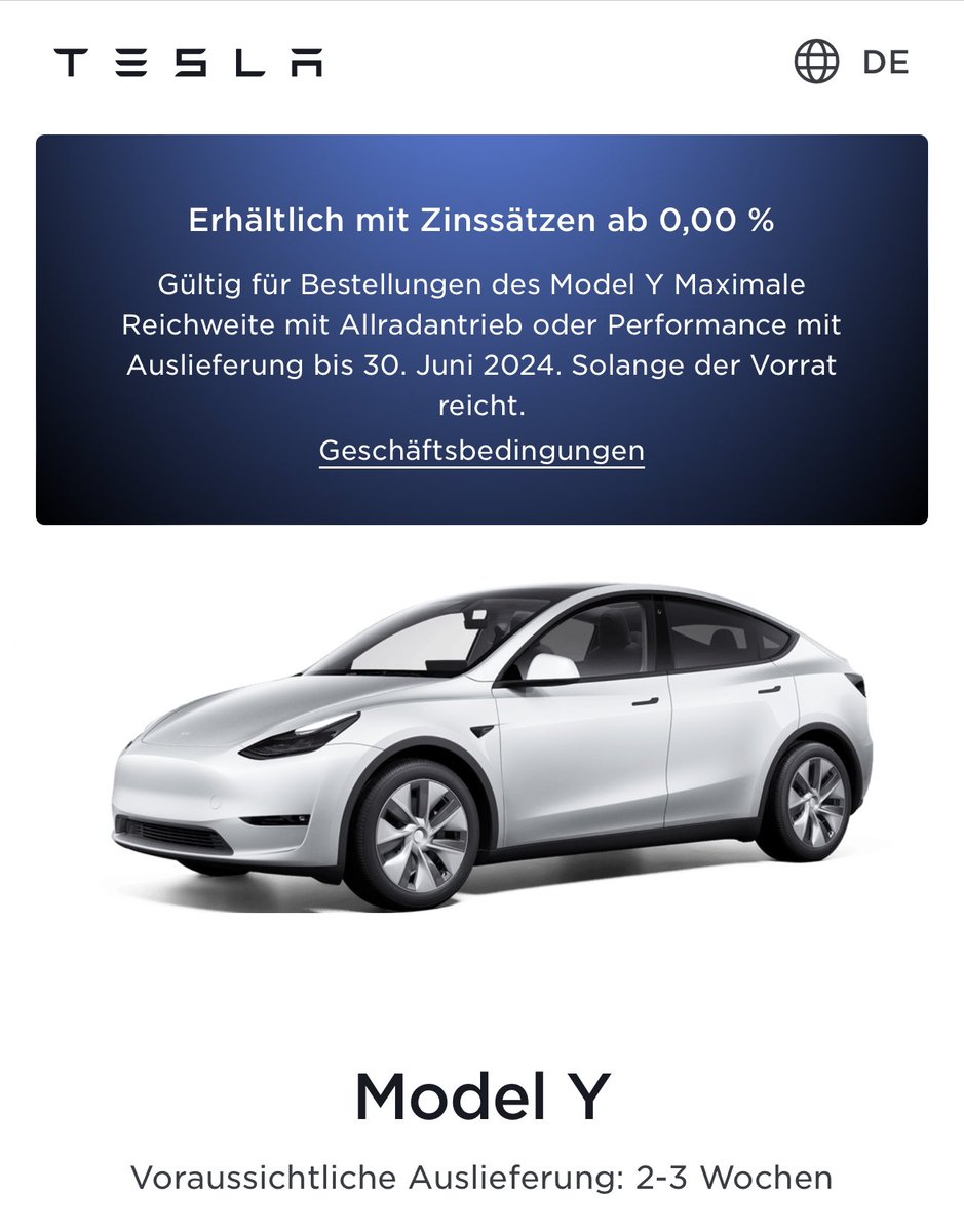 WOW‼️ 
Model Y LR AWD und Performance
jetzt für 0.00% Zinsen🤯‼️
Darauf haben viele gewartet.