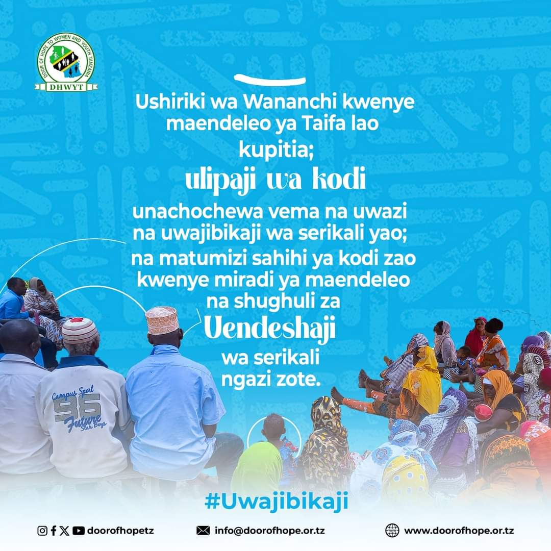 doorofhopetz's tweet photo. #Uwajibikaji
#Uwazi
#Ushirikishwaji
#KodizaWananchi
#Bajeti
#UborawaMiradi
#Mipango
#MgawanyowaRasilimali
#UsimamiziwaUadilifu
#UsimamiziwaUtendaji https://t.co/dhWrOutWSu