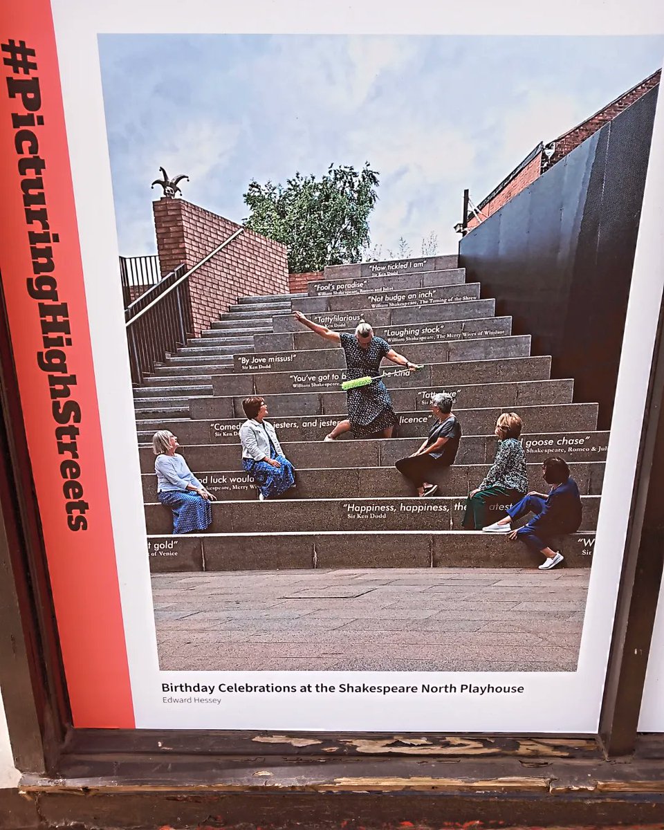 Sunshine and a fabulous outdoor photography exhibition, enroute to a meeting @ShakespeareNP @cultureKnowsley #picturinghighstreets LOVE this image GLASS CEILING