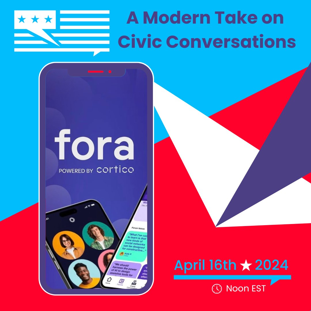 Don't miss out! National Week of Conversation is in full swing, and today's highlight is the #NWOC signature webinar: 'Building Communities that Listen: Crossing Party Lines Using the Fora App'. #NCDD #DemoPart #ListenFirst #DisagreeBetter ncdd.org/news/enhancing…