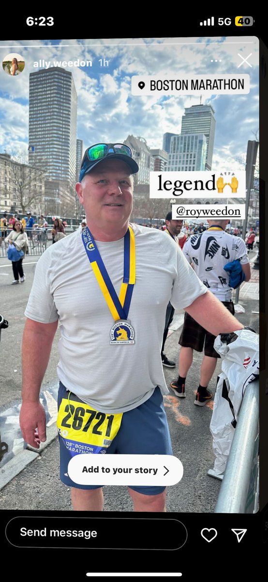 realRoyWeedon's tweet photo. Roy Weedon 
128th Boston Marathon https://t.co/sVWrVreVgM