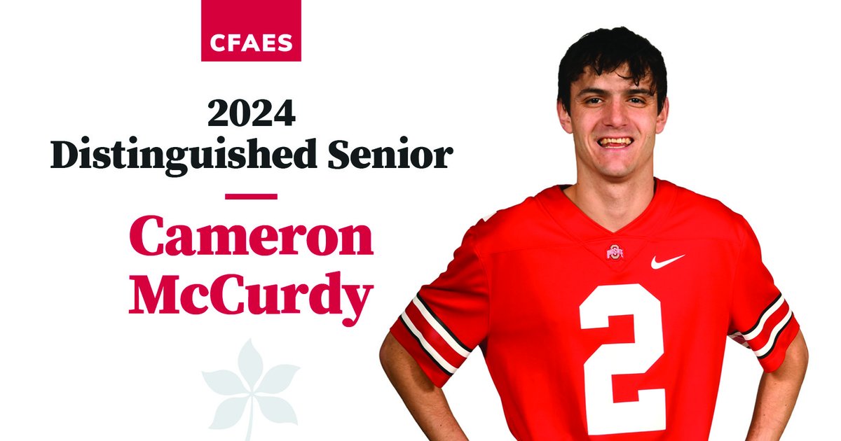 Meet Cameron McCurdy, CFAES Distinguished Senior and dedicated ANSCI student. From research to his time volunteering, Cam has made his mark on the Ohio State community 🌰 Learn More about Cam's involvement on campus: go.osu.edu/Cppu
