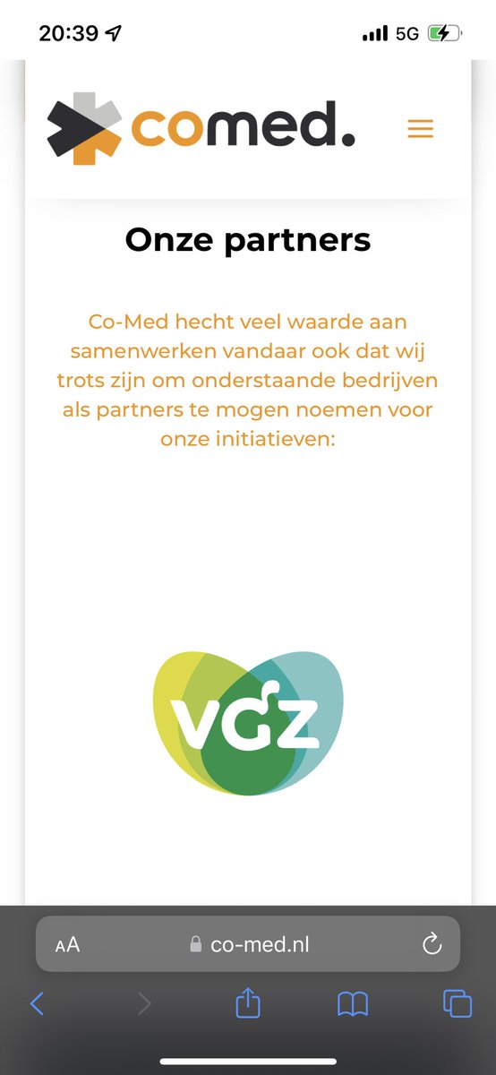 JeroenSmeets76's tweet image. Geen woord van @VGZ over voormalig “trotse partner” #CoMed #NoMed