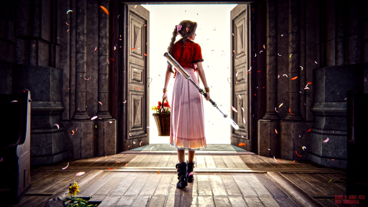 andrewswells's tweet photo. Here's the #Aerith version based on the Fallout poster. 

#FF7 | #FF7Rebirth | #FinalFantasyVII | #FinalFantasy | #FF7R https://t.co/DfUO88SyoL