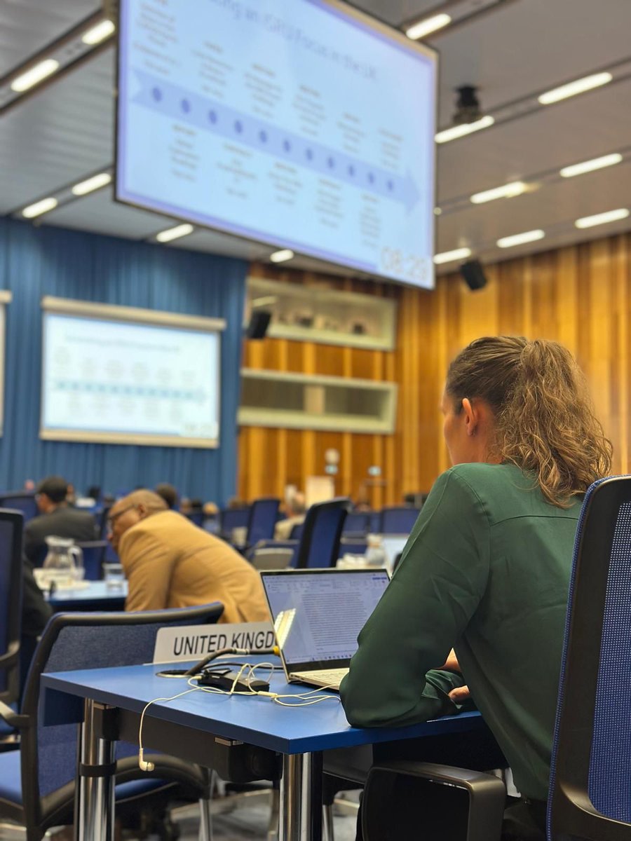 This week I'm in Vienna attending the #UNOOSA Legal Subcommittee of @UN #COPUOS (United Nations Committee on the Peaceful Uses of Outer Space). I'm here as a technical expert to support the UK delegation and present updates on #SpaceResources activities in the UK.