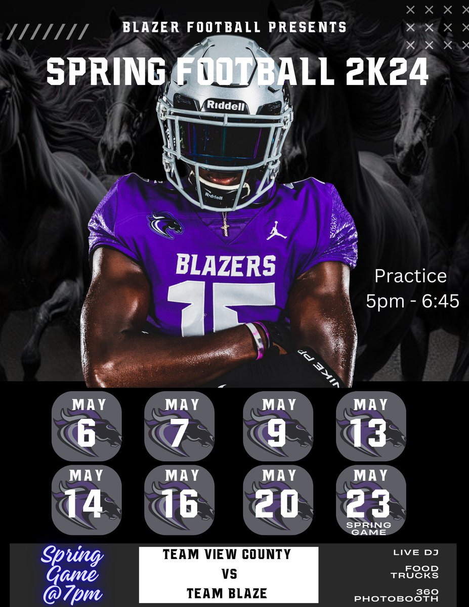 Come check out the 2024 Blazers 🐎🐎🐎#AMBUSH24 #SADDLEUP #VIEWCOUNTY #WONBYONE @RV_FB_Prospects @RidgeViewSports @DrBrendaMack @RichlandTwo