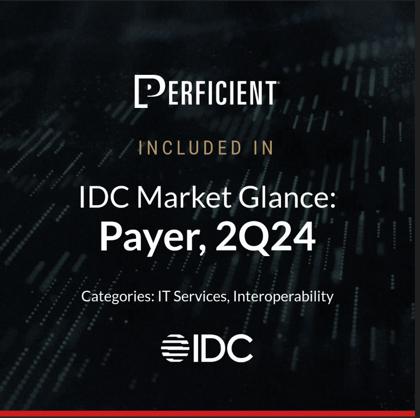 We're excited to be included in the @IDC Market Glance: Payer, 2Q24 report, in the categories of IT Services & Interoperability. Our inclusion speaks to our deep knowledge & technical capabilities in the health insurance industry. link: bit.ly/3JjdSSf #PRFThealthcare