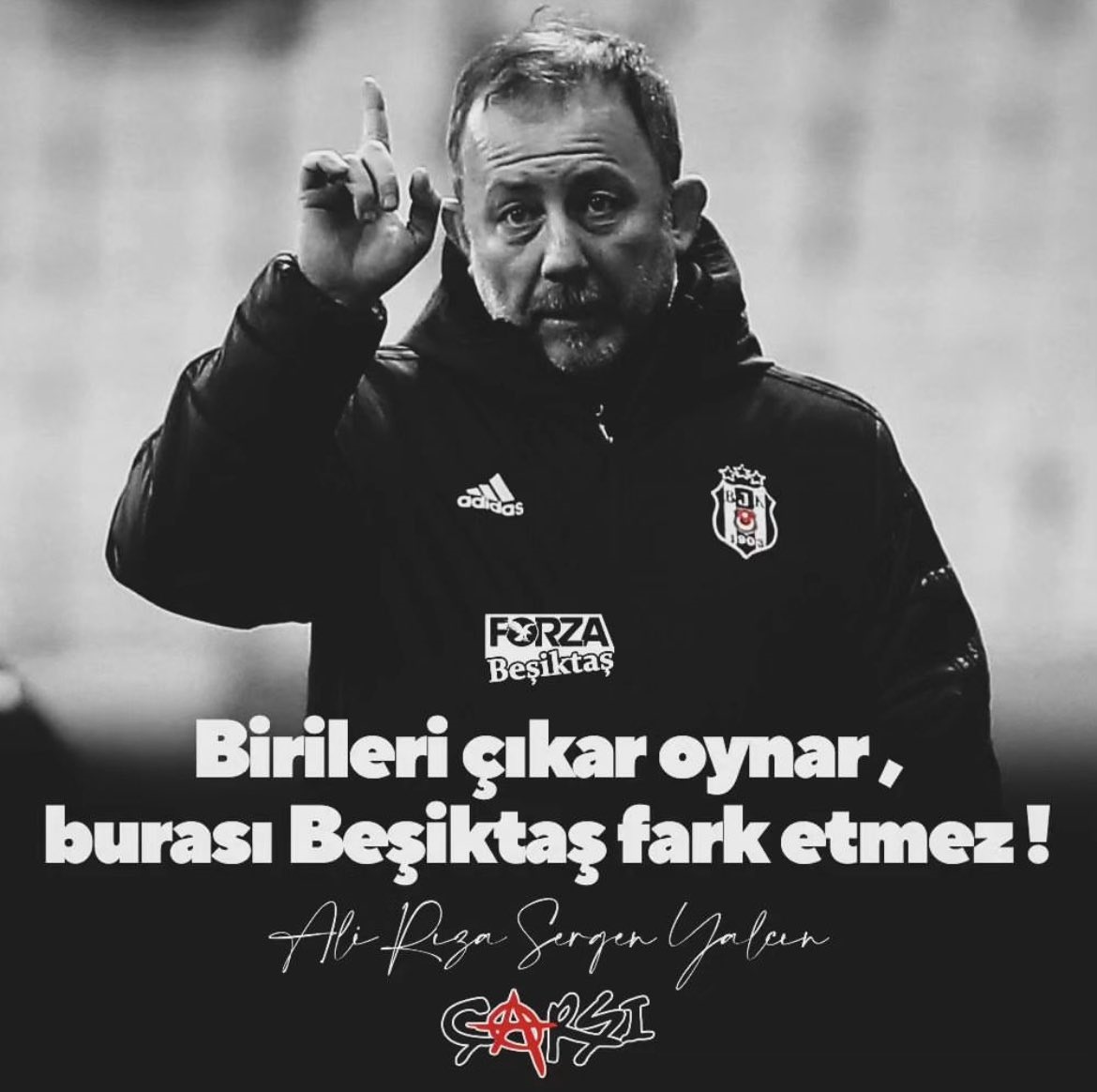 'Birileri çıkar oynar, burası #Beşiktaş fark etmez.' #SergenYalçın Come to @Besiktas 🦅