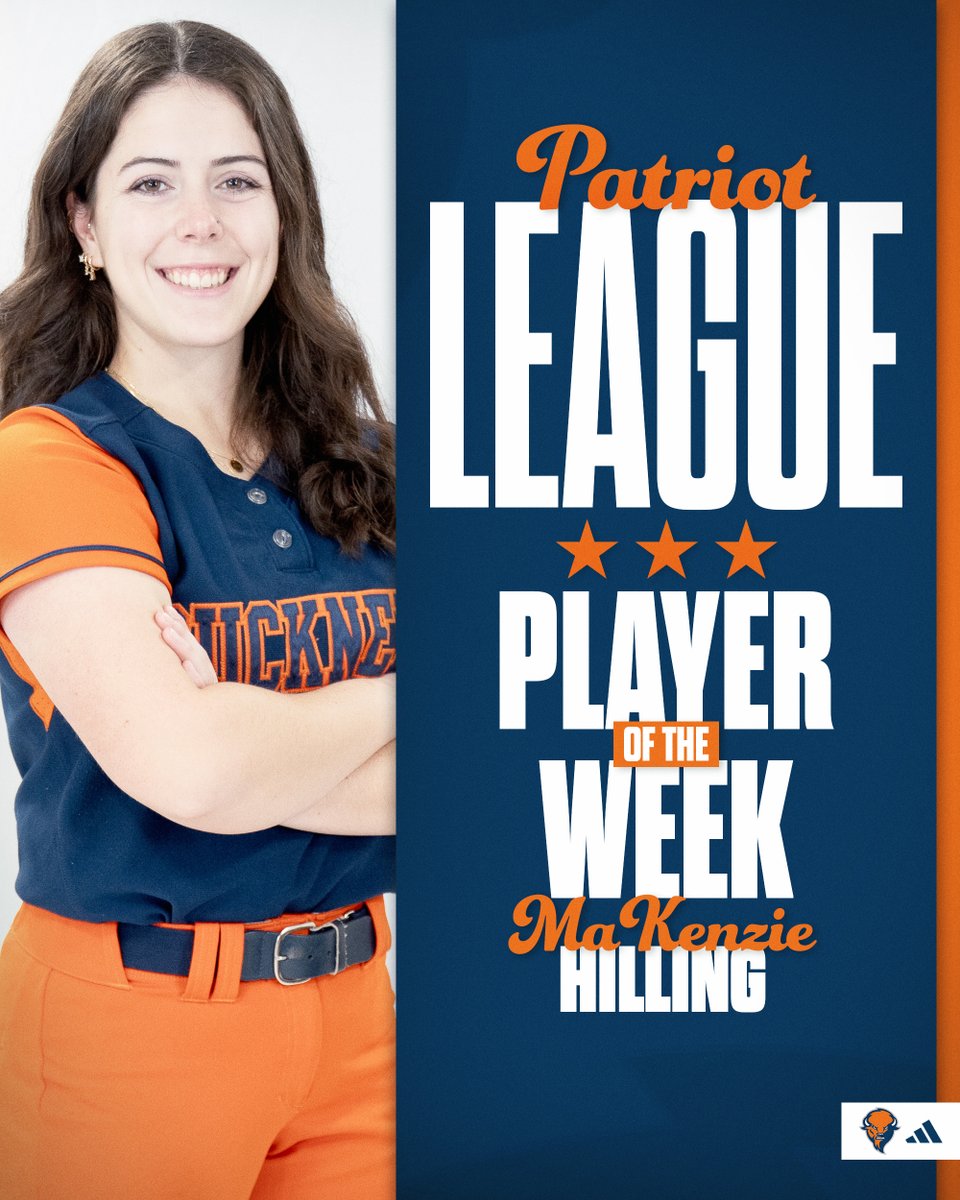 Congratulations to MaKenzie Hilling! She collects her first Patriot League Player of the Week award! 🏆 📰 tinyurl.com/48vh9h48 #rayBucknell | #Team46