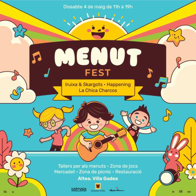 Taller de Circo en el Festival @menutfest 
DISSABTE 4 DE MAIG en Villa Gadea torna el MenutFest
Concerts, zona de jocs, pintacares, tallers per als peques, i una gran zona de picnic.
No vos quedeu sense entrada alteacultural.com/menutfest
......
