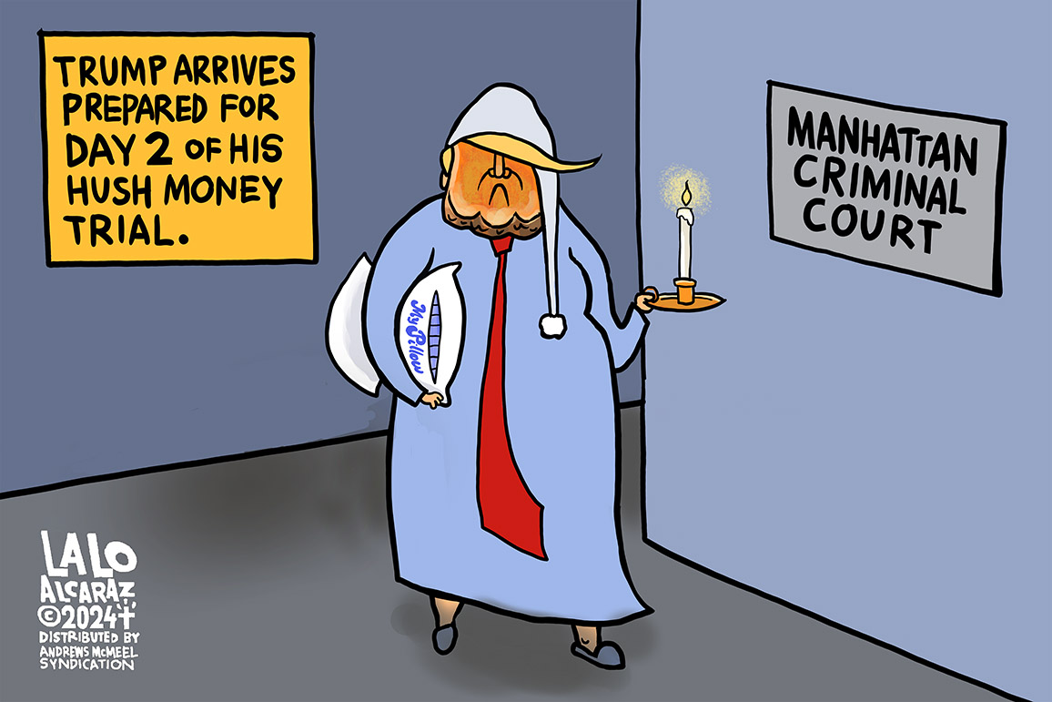 Trump arrives early and prepared for his second day in court!