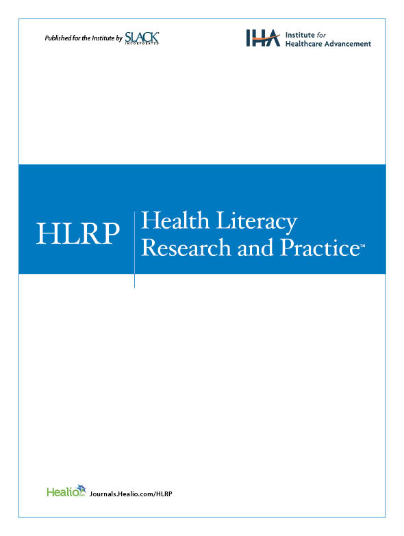 Check out the latest HLRP articles for FREE: tinyurl.com/ycyff96x #healthliteracy #openaccess