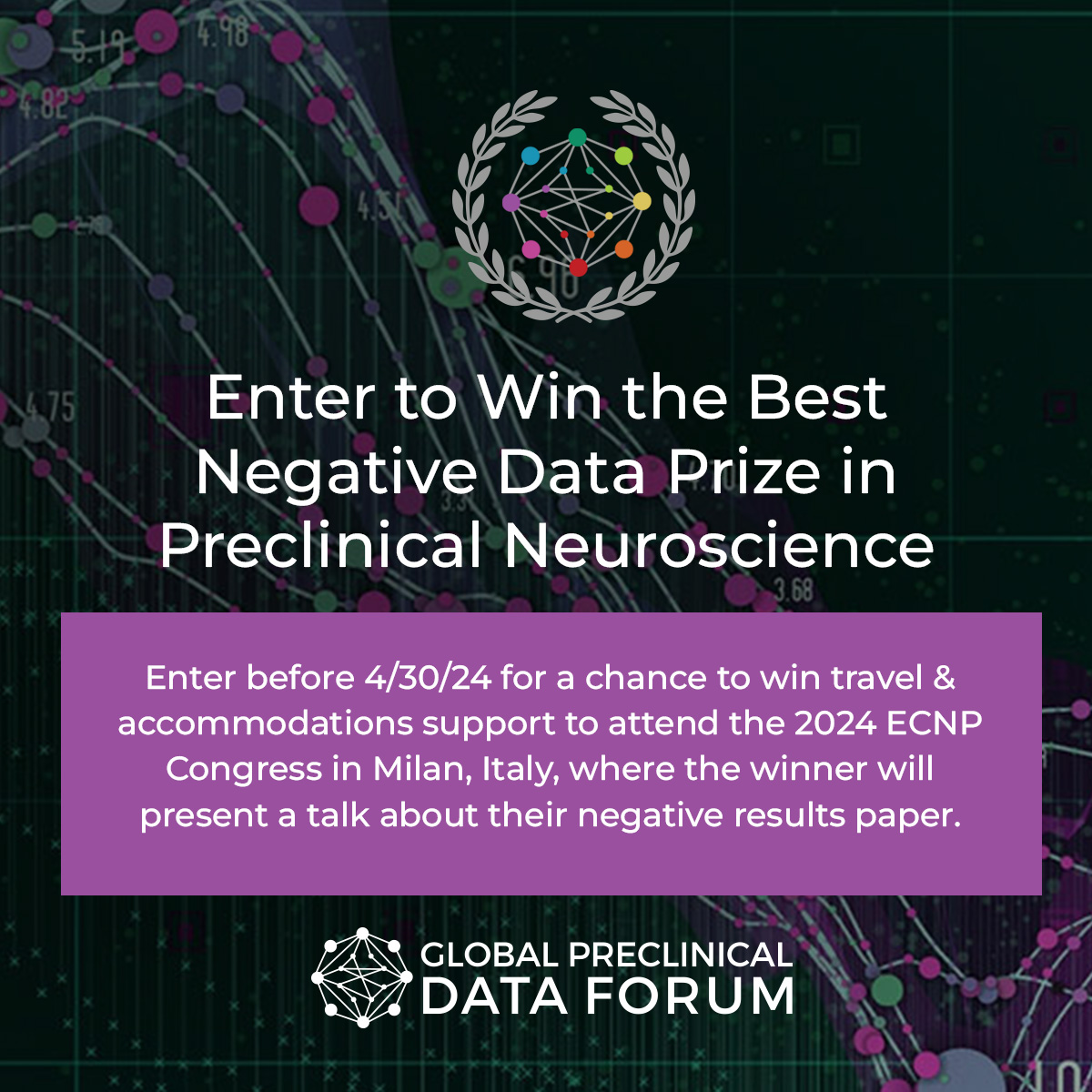 Attention preclinical neuroscience researchers! Submit your work for a chance to win the 2024 Best Negative Data Prize. @PreclinicalData & @ECNP. preclinicaldataforum.org/negative-prize/ #preclinicalresearch #neuroscience #openscience
