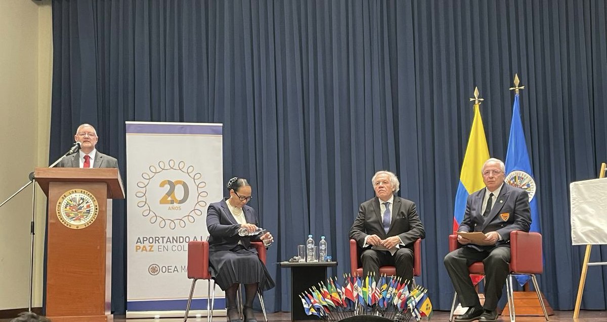 We applaud and celebrate the 76th anniversary of the @OAS_Official and 20 years of the @MAPPOEA in #Colombia. Canada🇨🇦 is proud to support your peacebuilding work. Thank you for your commitment, territorial presence and leadership! #20yearsSupportingPeace