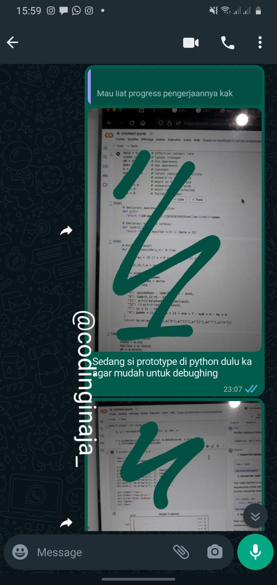 CodinginAja_'s tweet photo. @nanacimollll 24. Grafik pemodelan menggunakan matlab
#testimonicodinginaja_ #pemrogramanmatlab #jasacoding https://t.co/F224jBLdvc