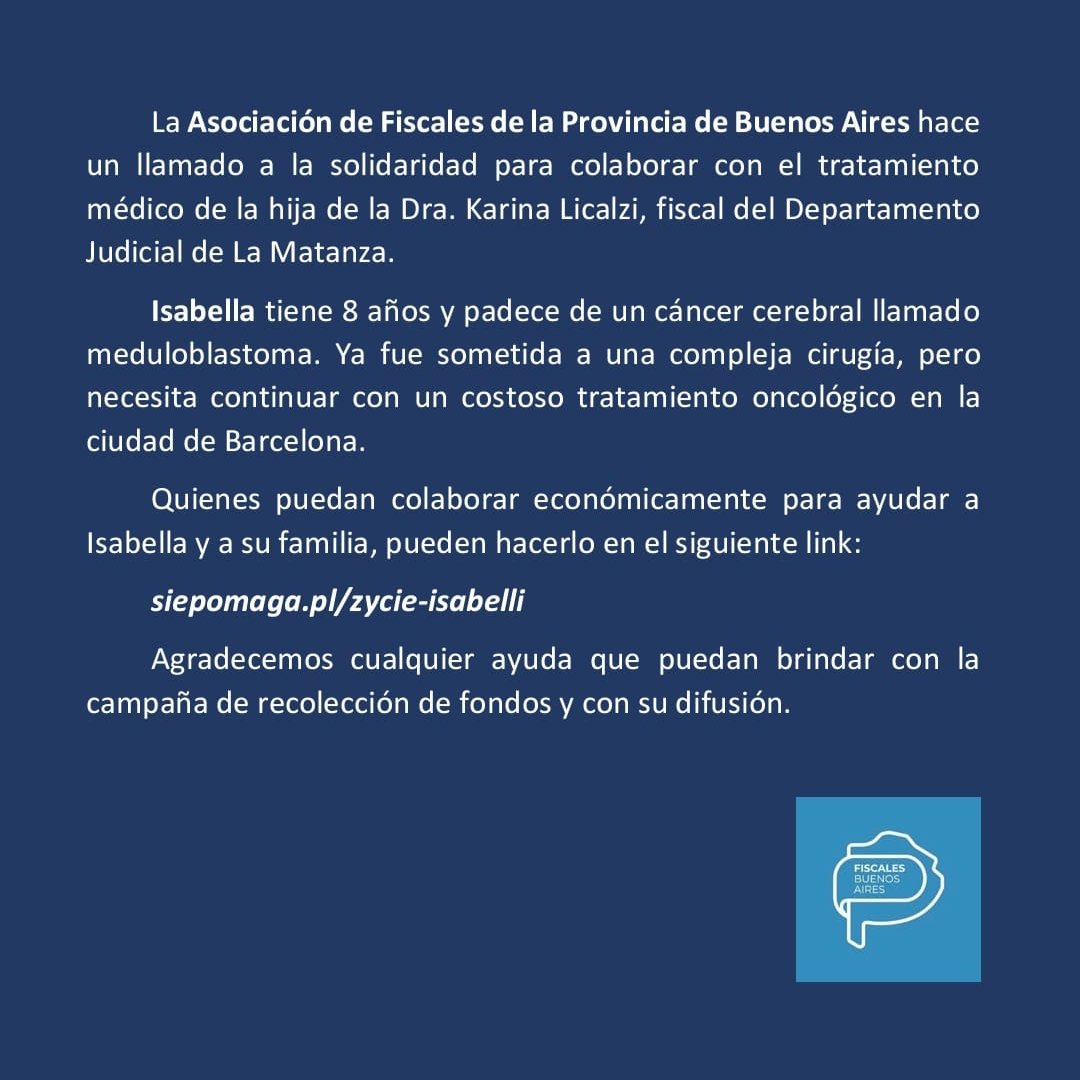 Llamado a la solidaridad. Necesitamos ayudar a Isabella. Link: siepomaga.pl/zycie-isabelli 👇