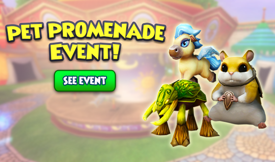 Your pets want to have fun too! 🐹 Now through Monday, April 22nd, you can earn amazing rewards through the Pet Promenade event by interacting with your pets through winning pet games, feeding them snacks, and more! wizard101.com/game/pet-prome… #Wizard101