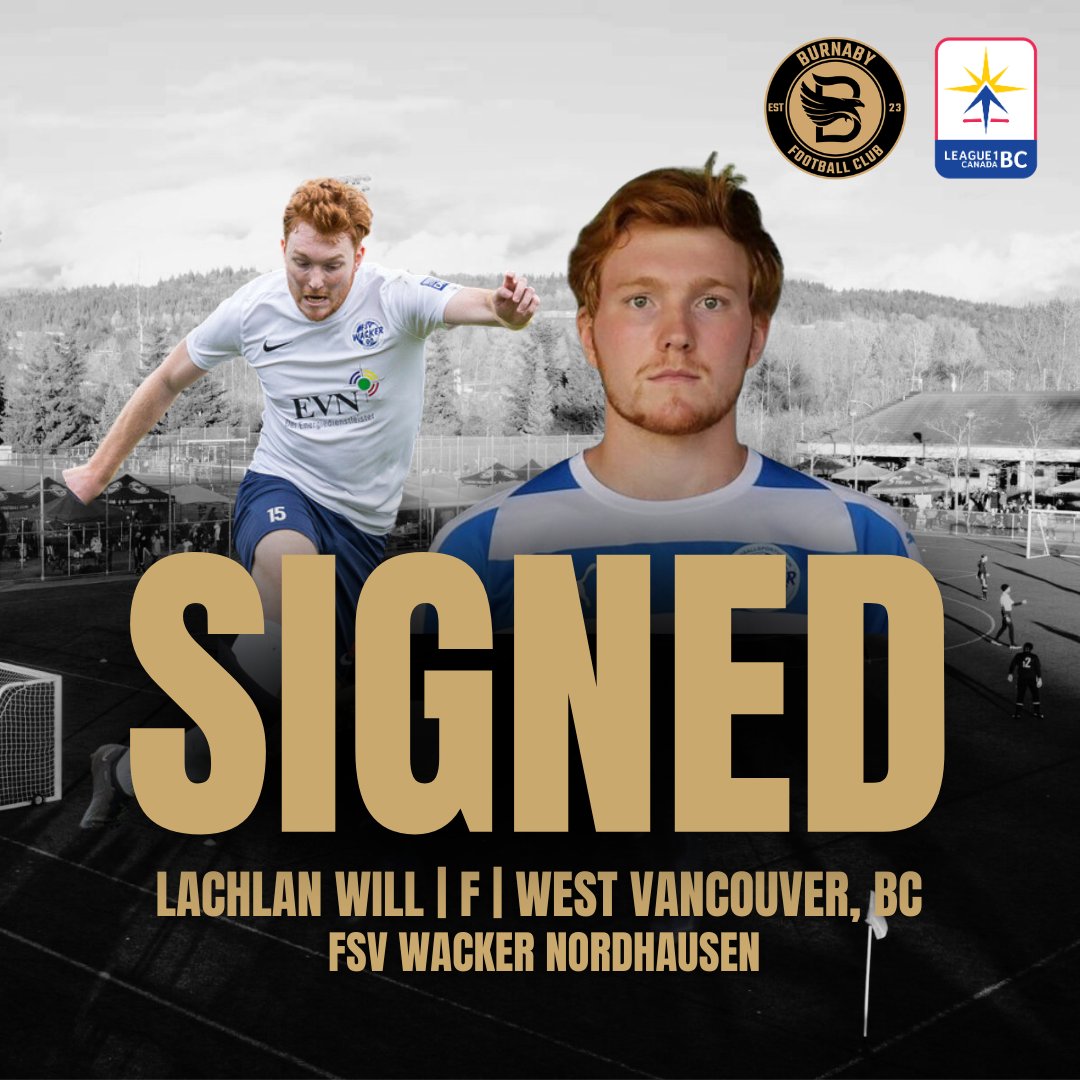 SIGNING ALERT 🚨🦅
Burnaby FC is excited to announce the signing of Forward Lachlan Will from West Vancouver, BC. 

Welcome Lachlan!