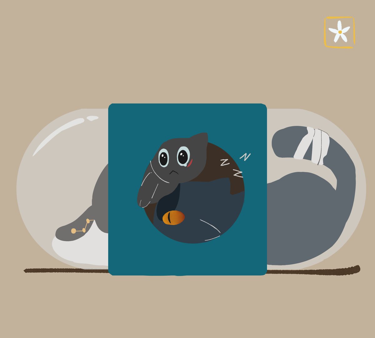 Orangebloomed's tweet photo. Renheng Week day 3 - Cats

Sometimes, I draw SFW!

Mochi is stuck inside the house

#RenhengWeek #renheng #sesamemochi https://t.co/Nn5X2yOhti